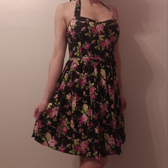 Black Floral Dress - Picture 1 of 10